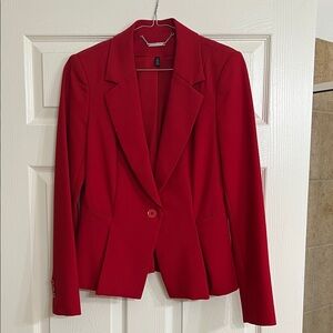 White House Black Market Vibrant Red Blazer